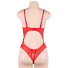 Body rouge seins nus entre-jambes ouvert TU Rouge