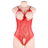 Body rouge seins nus entre-jambes ouvert TU Rouge