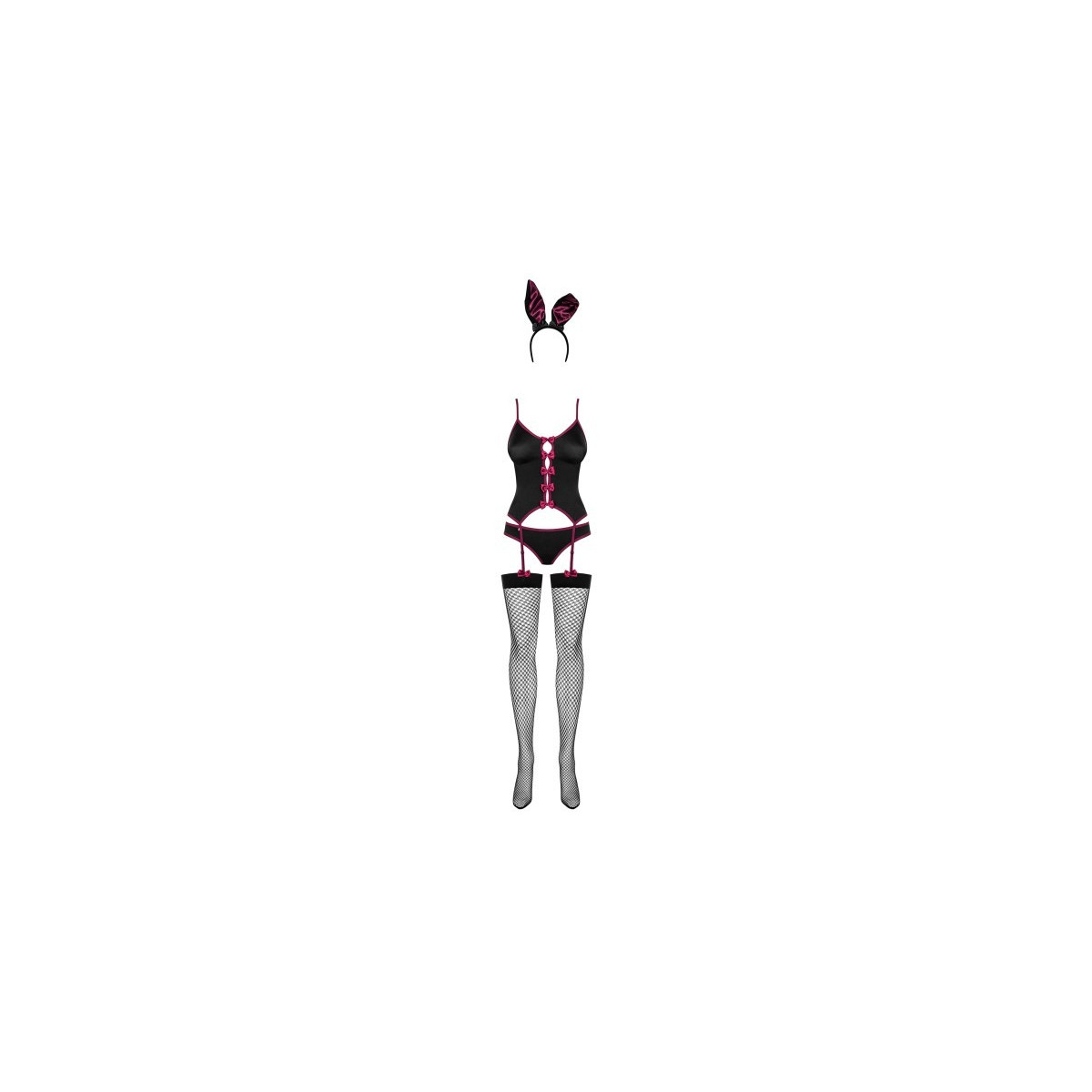 Bunny Costume Modulable 4 Pcs - Noir